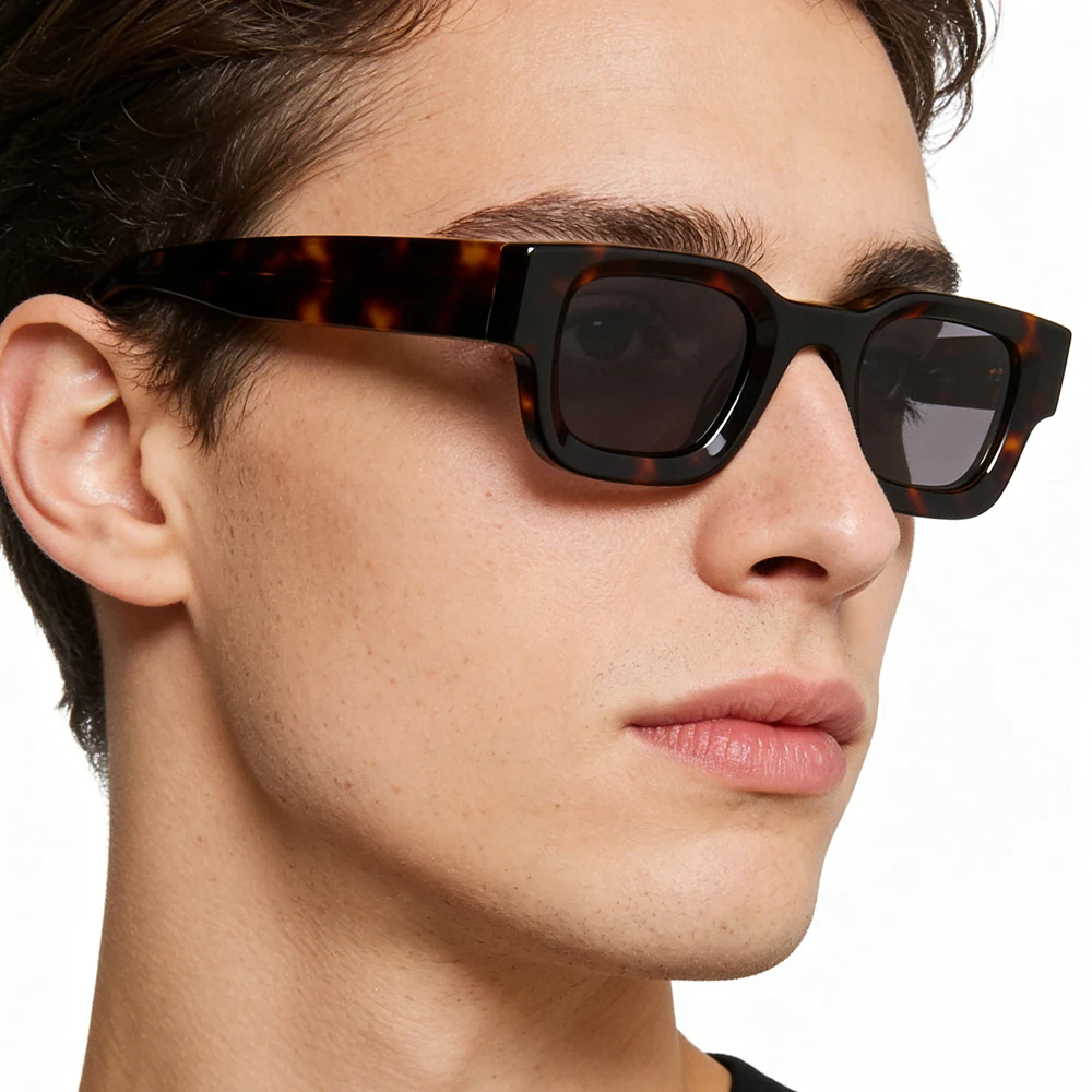 Benyi Free Sample 2026 New Arrival High Quality Square Frame Sun Glasses Custom Logo Polarized Acetate Sunglasses
