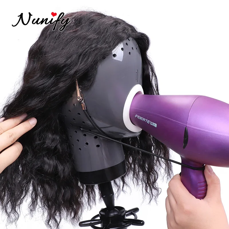 

Yajukai Black Mannequin Head Wig Dryer Holes Special Heat Resistant Hair Stand To Dry Natural Hair Lace Front Wigs