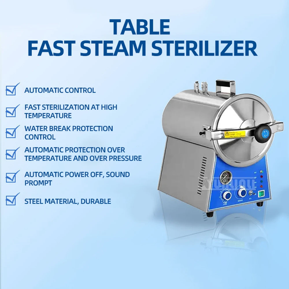 

16L 24L Automatic Desktop Sterilizer Machine Medical Dental Steam Autoclave Sterilization and Disinfection Pot