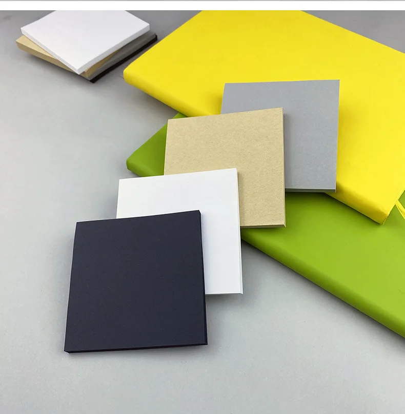 High Appearance Convenience Stickers Black Grey Solid Office Note Stickers can be glued with Message Note Stickers