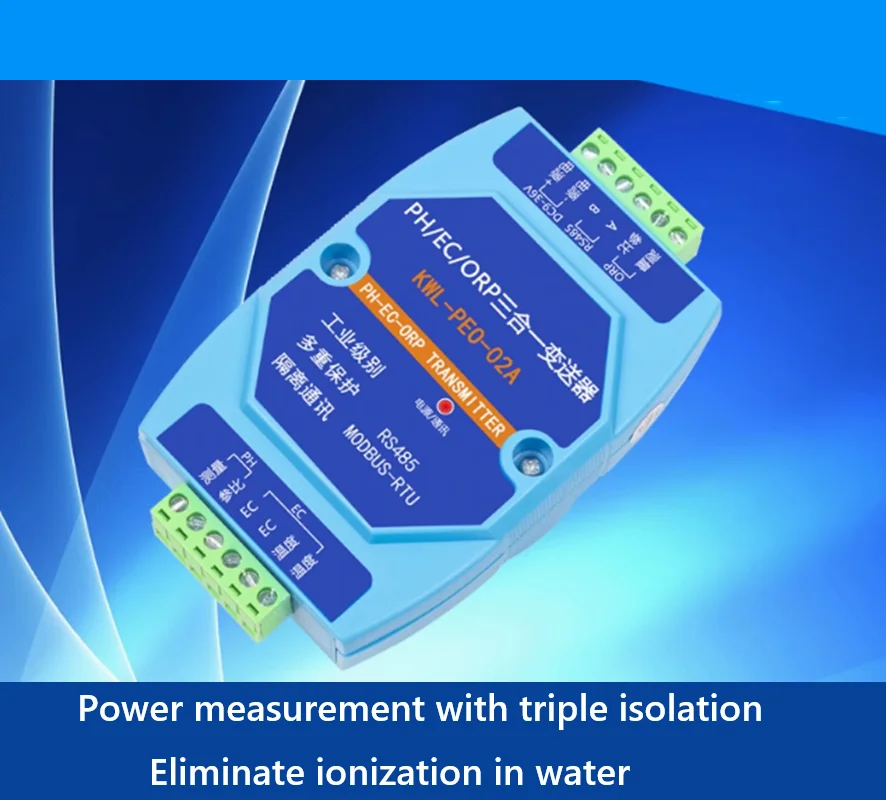 Online PH/EC/ORP temperature three in one water quality electrode probe acid meter conductivity sensor transmitter