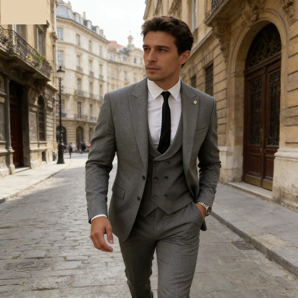 

Мужской костюм-тройка Slim Fit Terno Bonito темно-зеленого цвета для свадьбы и вечеринок: пиджак, жилет, брюки. Мужская официальная одежда.