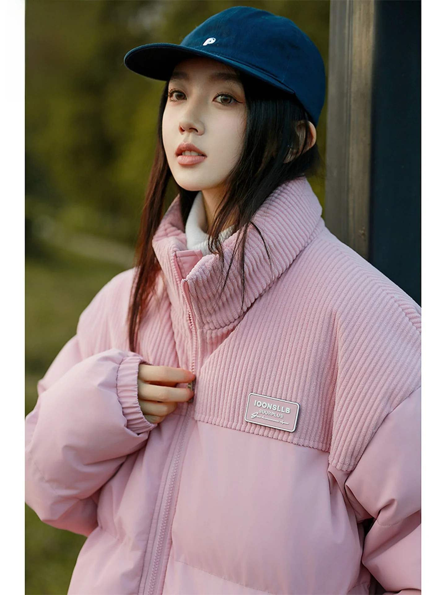 

TUCANO Autumn Winter Thiened Corduroy Bread Sle Jaet Stand Collar Loose Fit Youth Faion Warm Cotton Padded Coat for M...