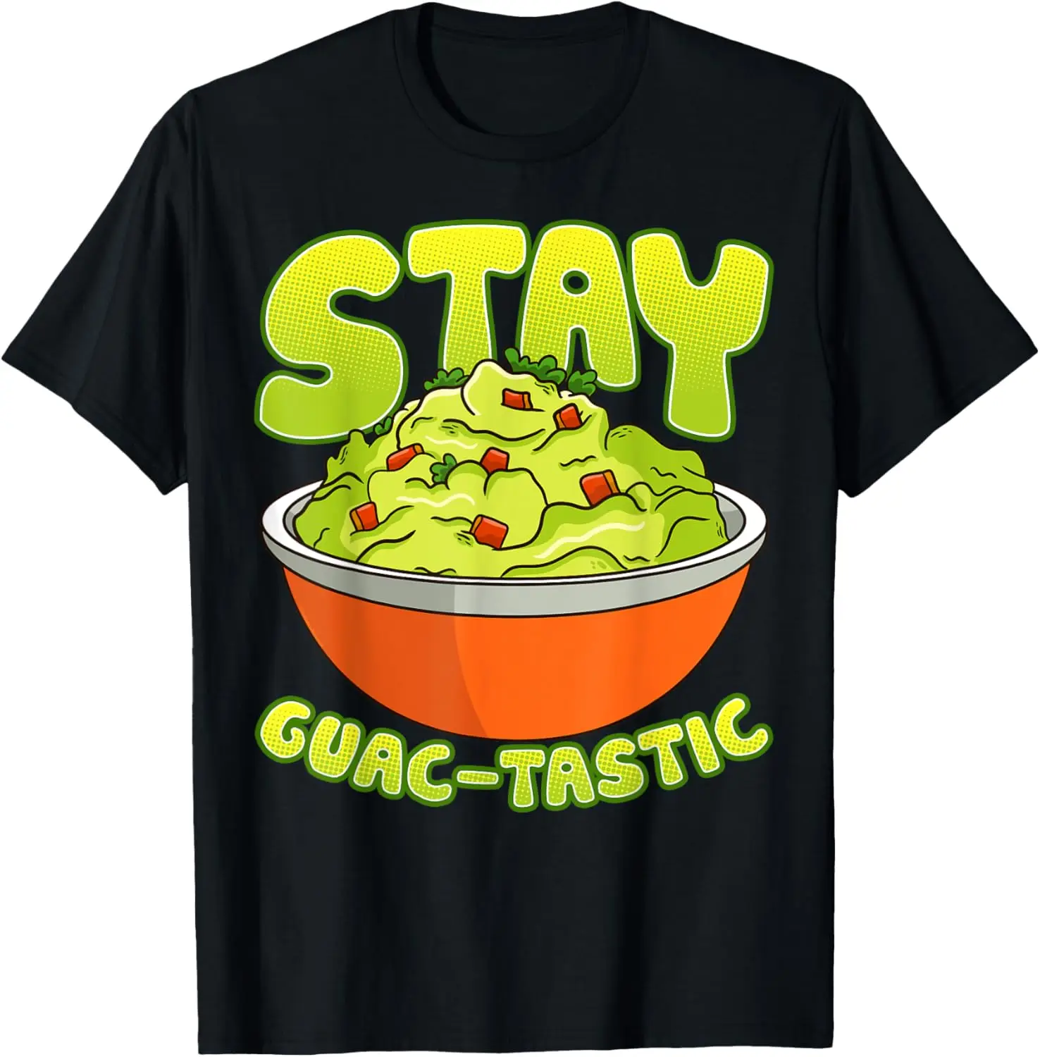 

Guacamole Stay Guac-tastic футболка с забавным графическим принтом и каламбур