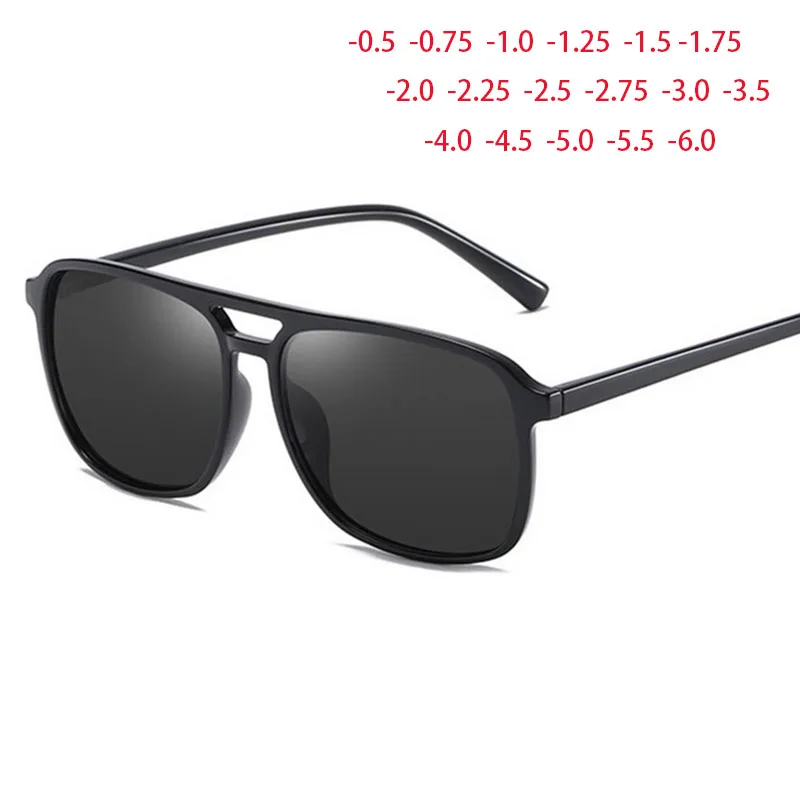 

Double Beam Pilot Sports Short Sight Sun Glasses Polarized Sunglasses Custom Myopia Minus Prescription -0.5 -1.0 -2.0 To -6