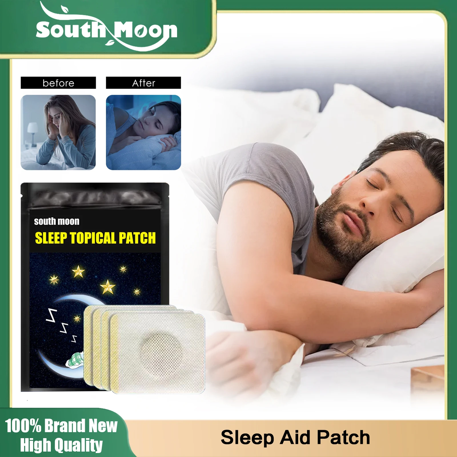 

Sleep Aid Patch Relieve Anxiety Decompression Improve Sleep Quality Insomnia Treatment Body Relaxing Help Sleeping Sticker 12pcs