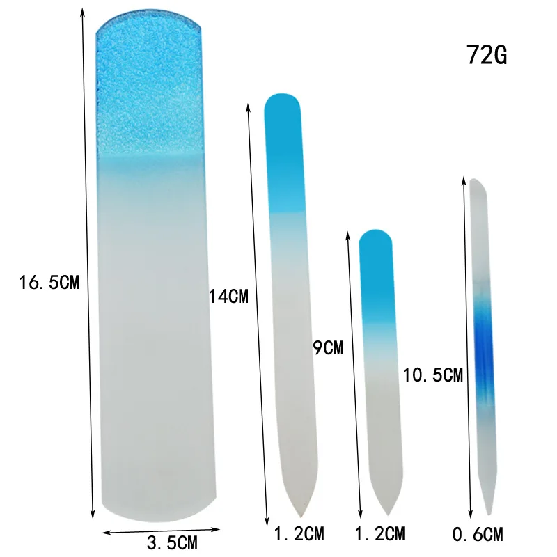 Lima per unghie cilindrica in vetro sabbiato da 4 pezzi, lucidatura del vetro, lucidatura delle unghie, lucidatura delle unghie, limatura delle unghie, strumenti per nail art
