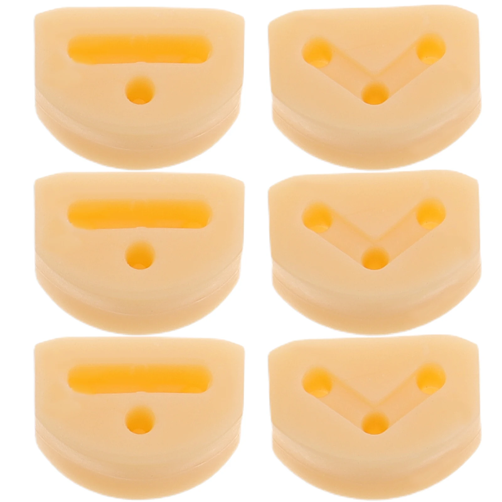 

6 pcs Guitar String Buckle Classical Strap Lock Button Bass Plastic Acoustic Accessories Beige Color Multifunctional Instrument