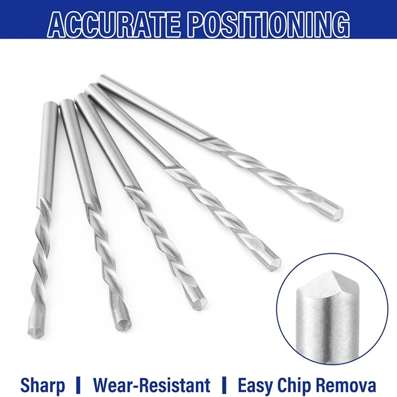 50 Pcs Drywall Bit 1/8 Inch Spiral Saw Tip Cutting Bits Drywall Guide Point Cutting Bits Tools, For Use With Spiral Saw