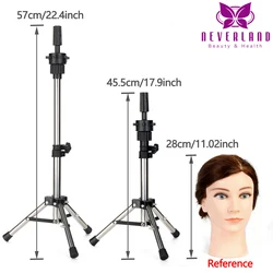 Adjustable Wig Tripod Stand Hair Mannequin Training Head Holder Mini Hairdressing Clamp Hair Wig Stand Holder for Hair Cut