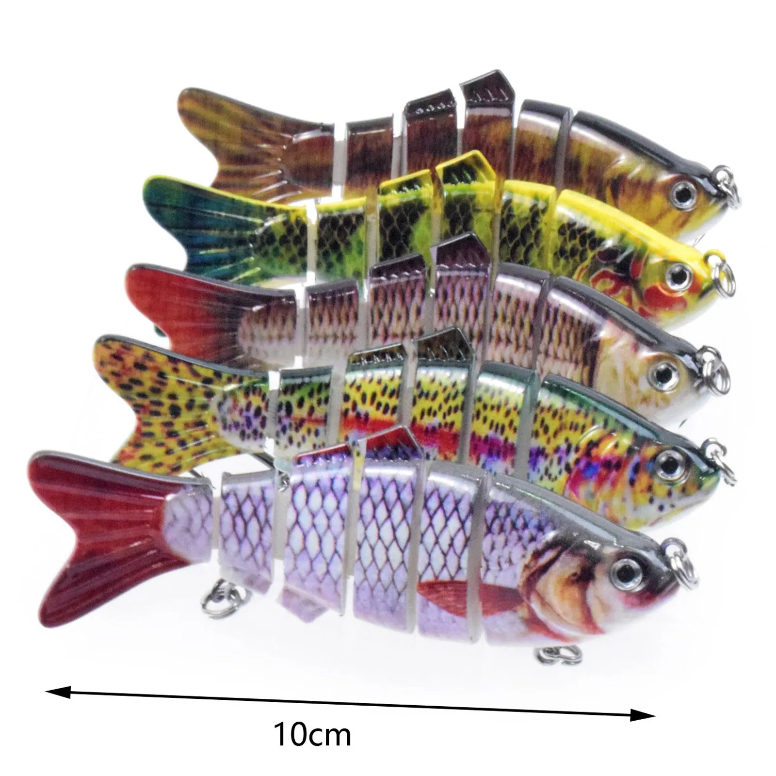 Fishing Wobbler 4 Inch 6 Multi Joint Segment Swimbait Crankbait Hard Bait Slow 10cm 17g 15g Isca Artificial Lures Fishing Tackle