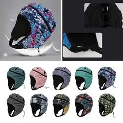 Adjustable Rugby Helmet Headguard Protector EVA Padded Hat Ice Hockey Soccer Protective Helmet for Baseball Skateboard Sports