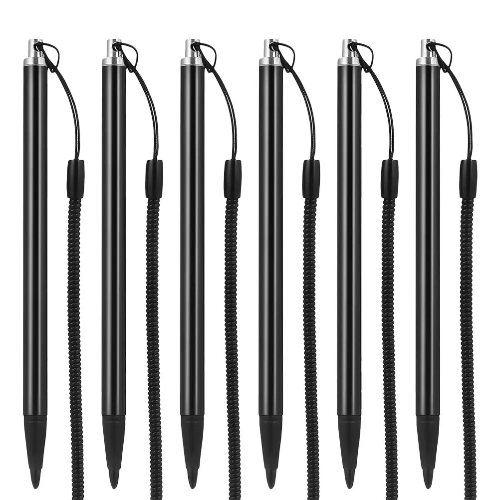

6Pcs Metal Resistive Stylus Pen for Touchscreen Devices Tablet Anti-Lost Stylus Tether Drawing Writing Tool Smart Pen
