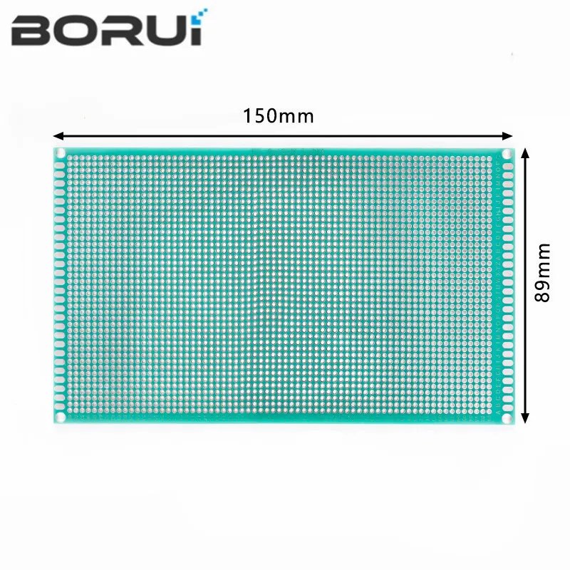 Imagem -03 - Protótipo Pcb Camada 9*15cm Painel Placa Universal Dupla Lateral 2.54 mm Verde 9x15 cm