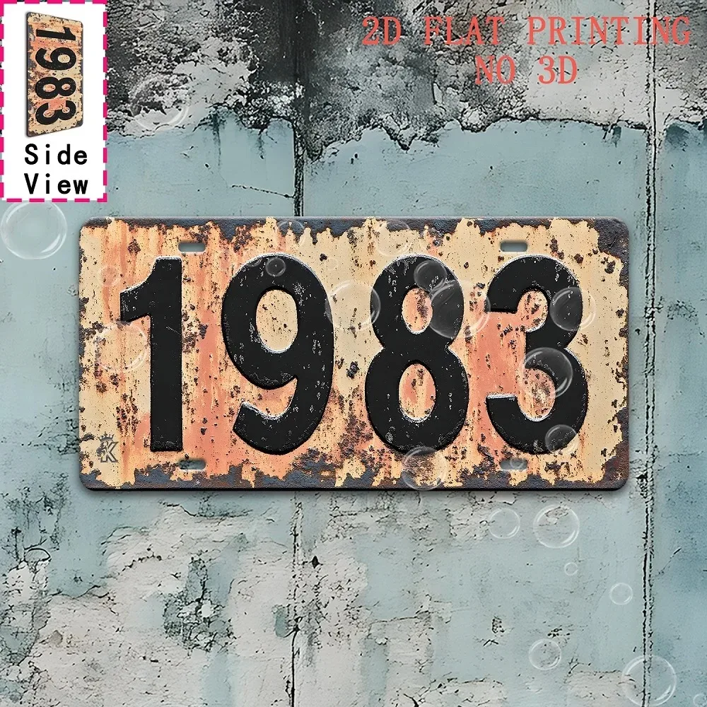 CIFBUY Retro 1983 Aluminum Wall Art 8x8 Inch Waterproof Durable Metal Sign for Man Cave Bar Garage Home Decor