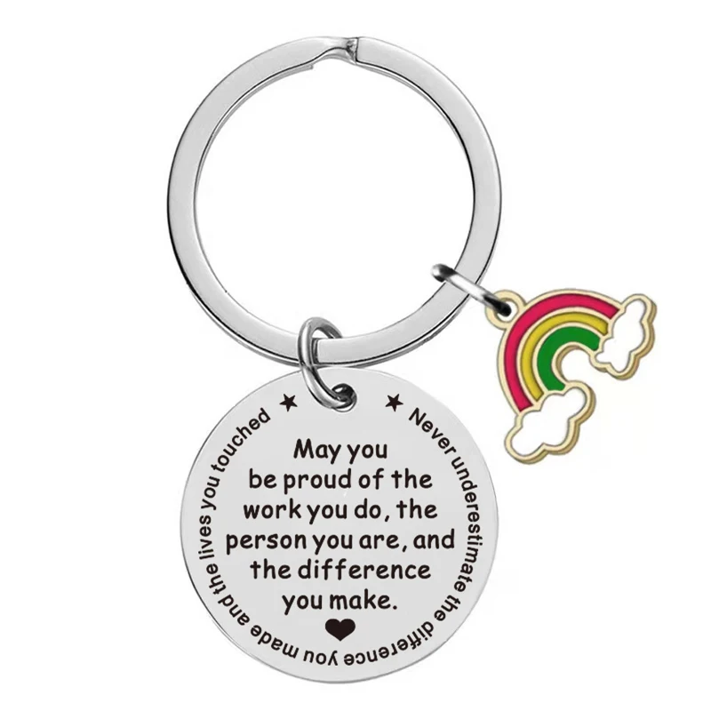 Thank You Gift Appreciation Jewelry May You be Proud of the Work You Do Keychain Gift for Coach Mentor Nurse Doctor Employee