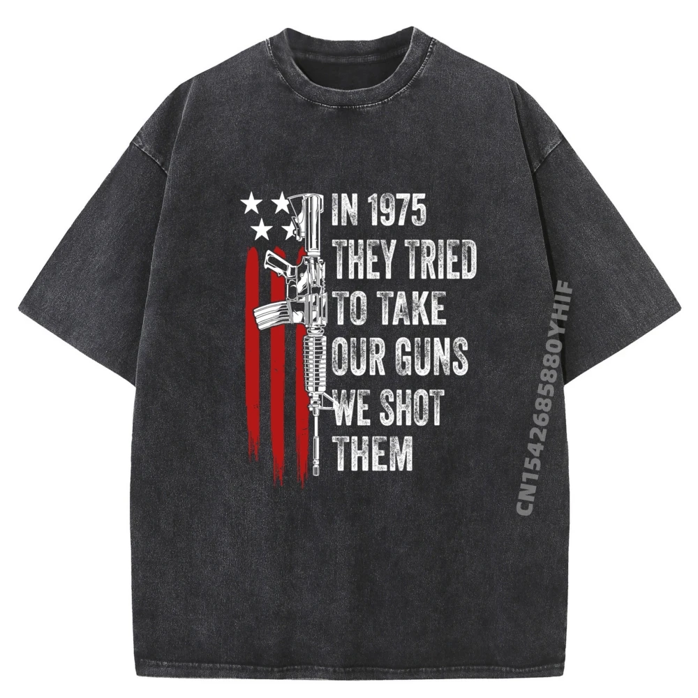 

В 1975 году они побеждают наш пистолеты, мы снимаем их. Распродажа. Футболки с рисунком. Мужская винтажная стираная одежда. Повседневный стиль.