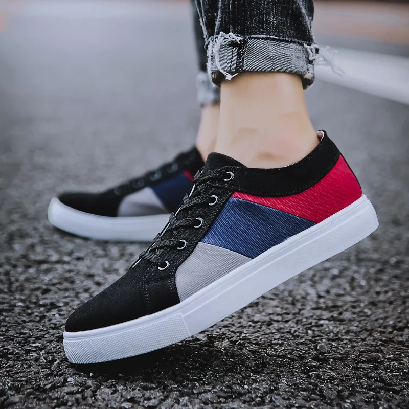 Men Cloth Shoes Summer Lightweight Comfortable Soft Bottom Shallow Mouth Men Sneakers Casual Shoes Color Blocking Men Shoes