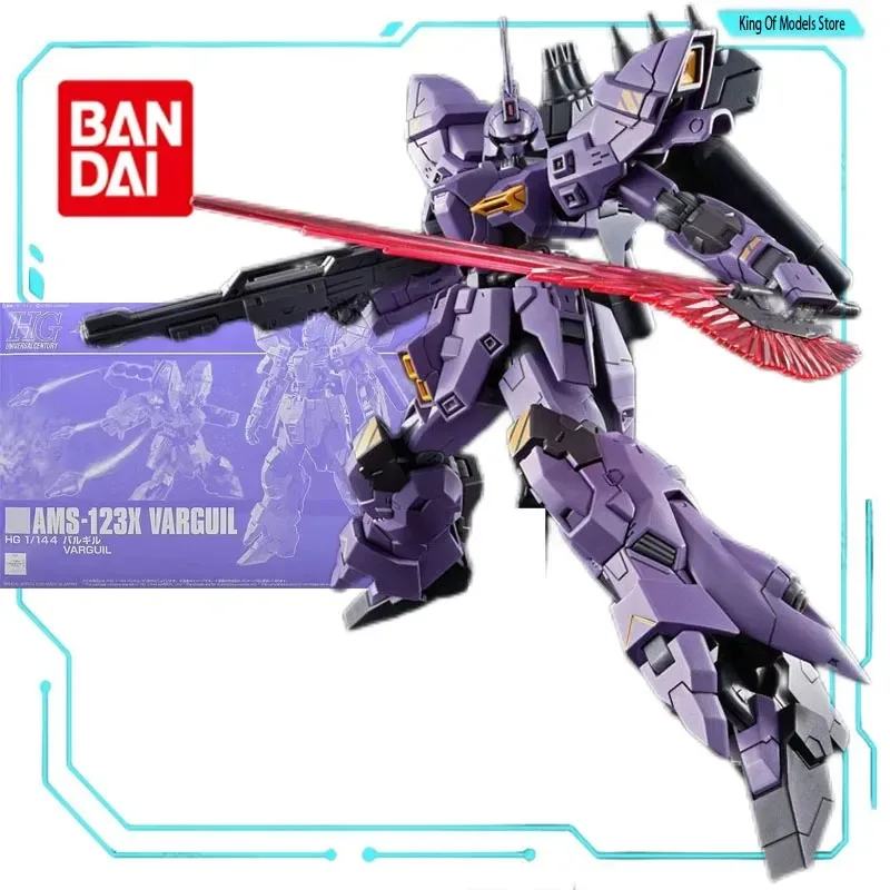 Bandai Original Model Kit PB HGUC AMS-123X VARGUIL 1/144 Anime Action Figure Assembly Model Mech Model Toy for Boys