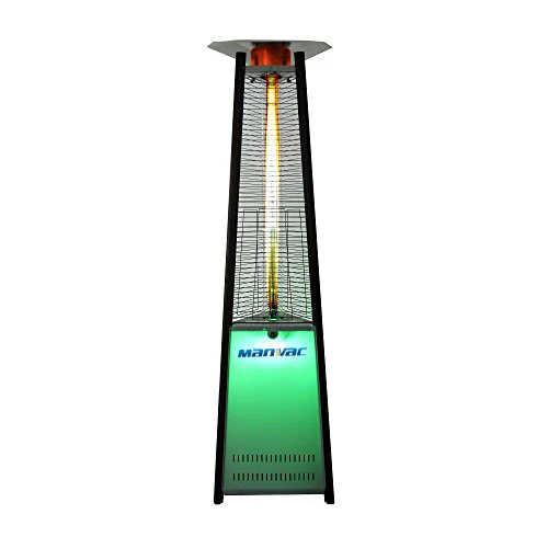 Contemporary pyramid outdoor LED natural gas outdoor patio heater