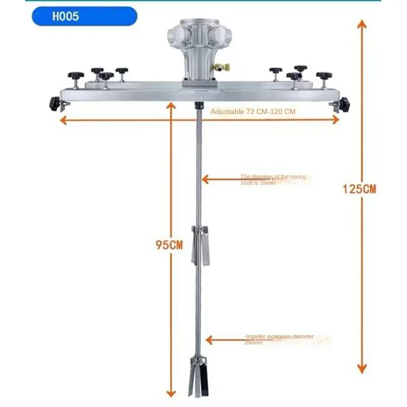 Imagem -06 - Tangki Ibc Misturador Pneumático Tambor Barel Komersial Tonelada 1000l Dengan Penyangga