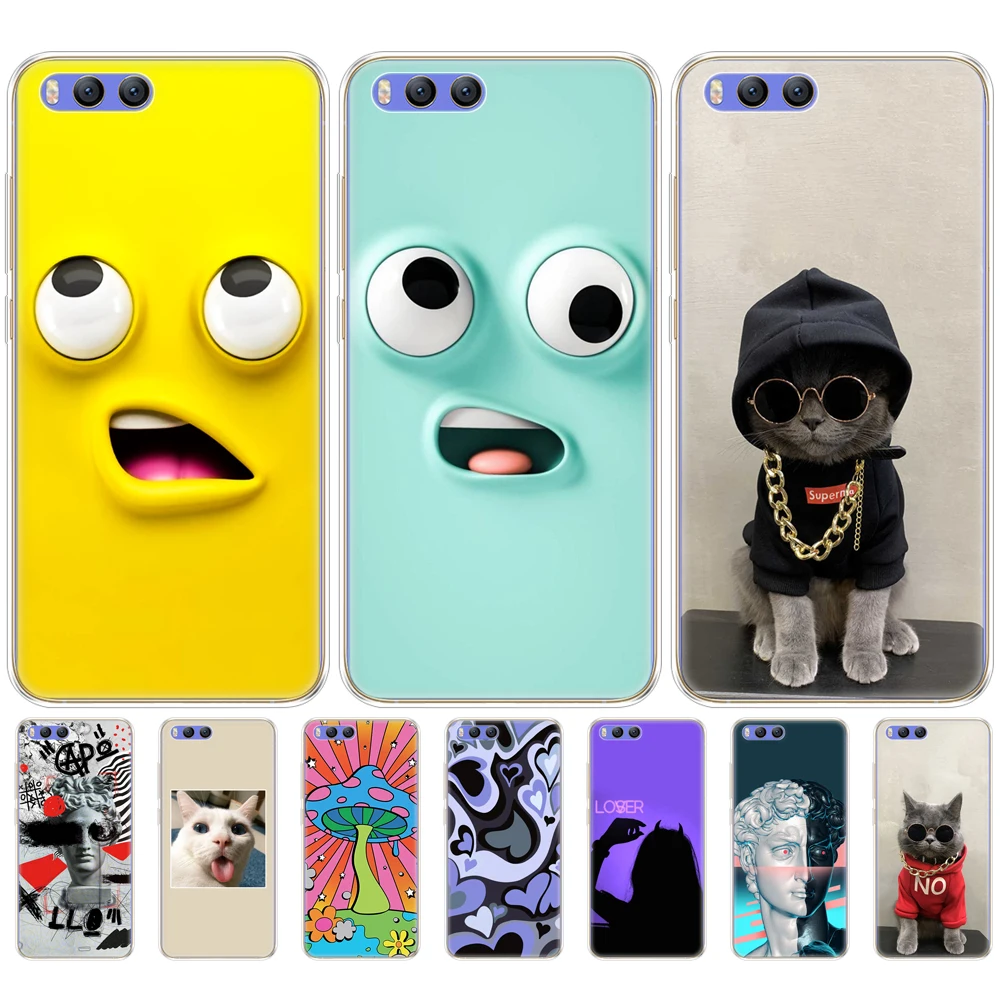 For xiaomi Mi Note 3 Case Cover TPU Silicone Soft Shell For xiaomi Mi Note3 printing protective coque Bumper Funda Etui