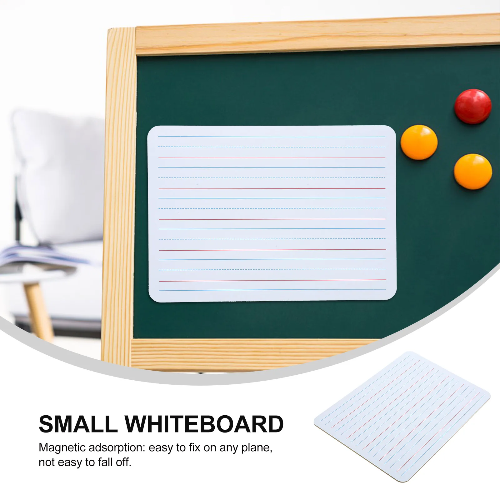

White Sentence Strips 60x12cm Reusable Erasable Magnetic Writing Board Dry Chalk Notepad Lines Word Cards Learning Tool