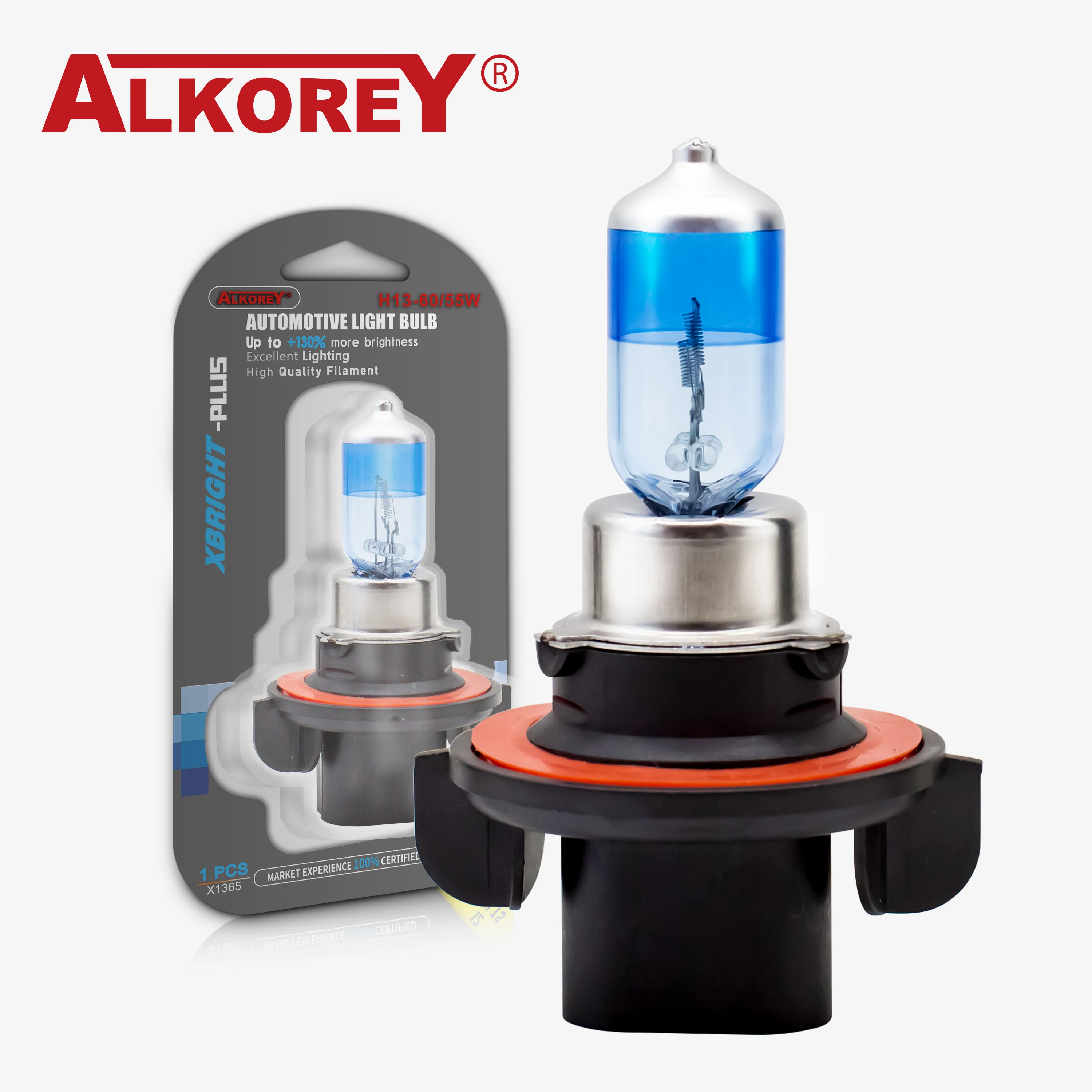 

1 Pcs ALKOREY Xbright-Plus 9008 H13 12V 60/55W Blue 4000K Super White Auto Headlight Fog Lamp Car Light Halogen Bulb