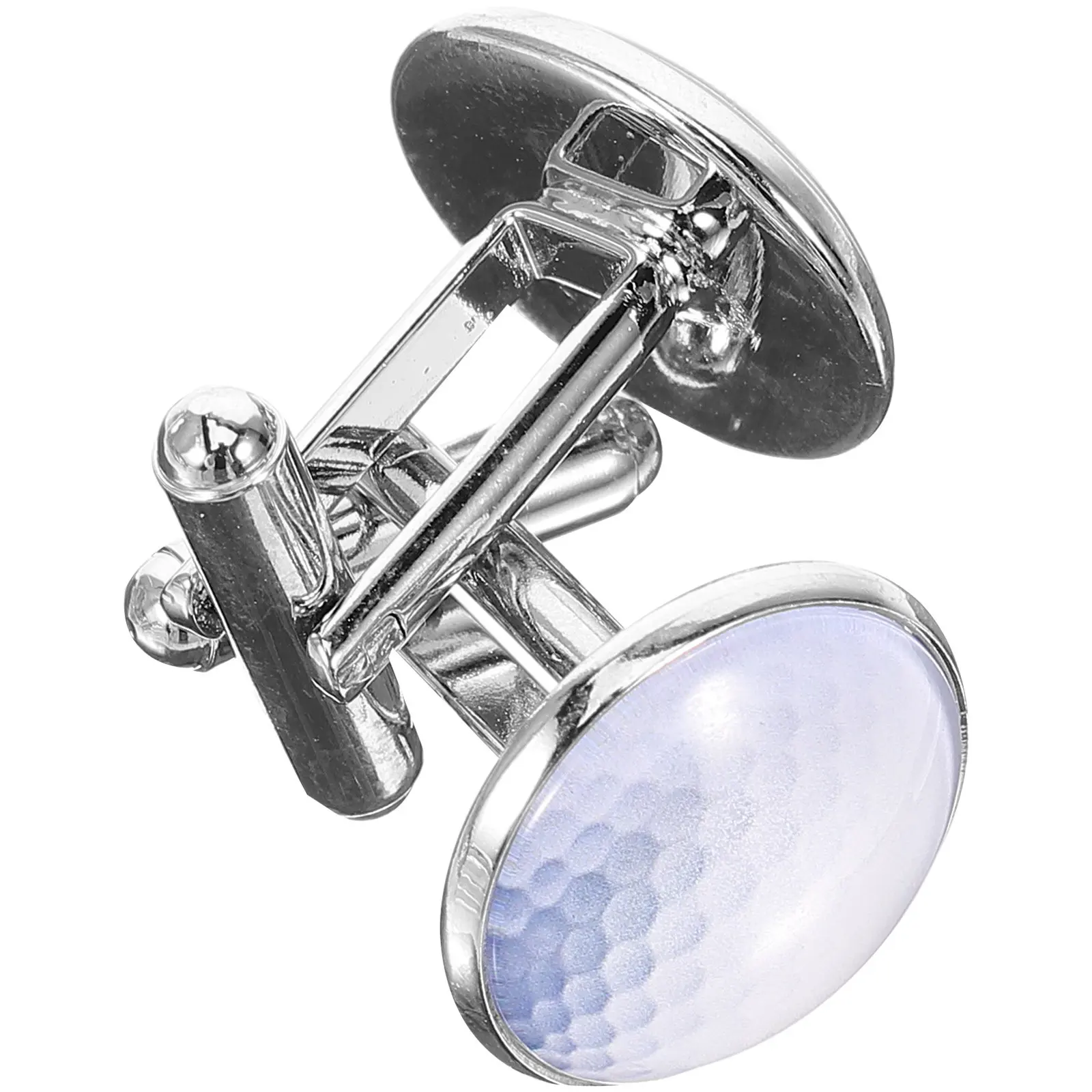1Pair Glass Metal Golf Themed Men Shirt For Prom Suit Accessories New Year Party Outfit Construction