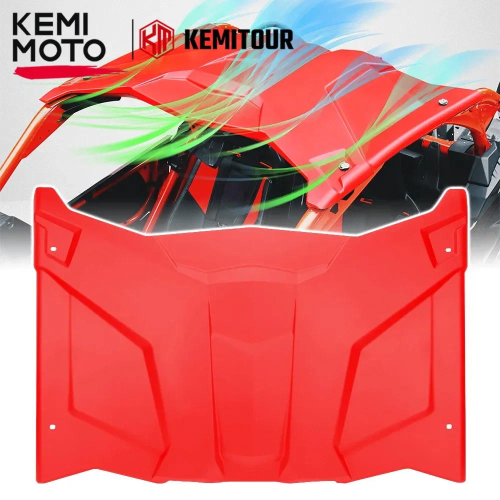 

For Can-Am Maverick X3 4x4 XRC XMR XRC XRS RS DS Turbo DPS 2-Doors 1 PCS KEMIMOTO UTV Red Roof Hard Top 715002902