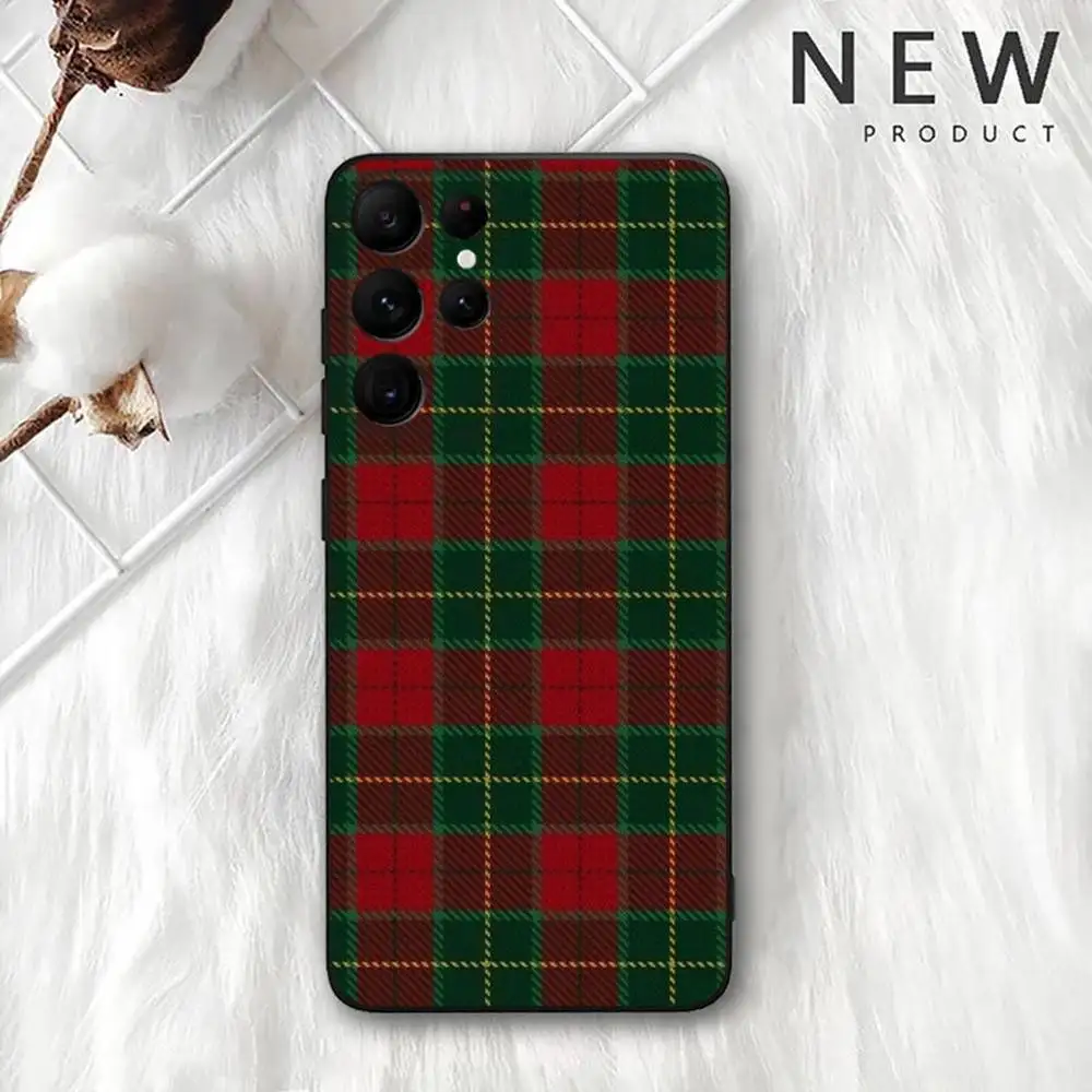 حافظة لهاتف سامسونج S 25,24,23,22,30,21,10,9,Ultra,Plus,Lite,FE,4,5G حافظة ناعمة سوداء من Clan Stewart Dress Tartan #4