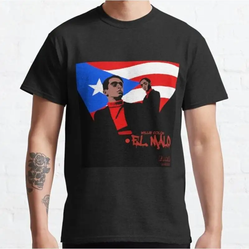 

Футболка с американским флагом El Malo от Willie Colon H кедрия Lavoe JazzyWillie Baby