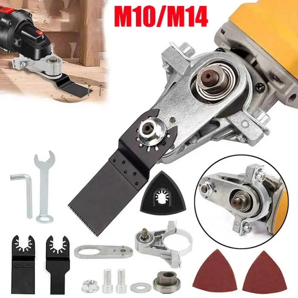 M10/M14 Thread M10 M14 Angle Grinder Accessory Triangular Sanding Pad Oscillating Tools Conversion Universal Heads Woodworking