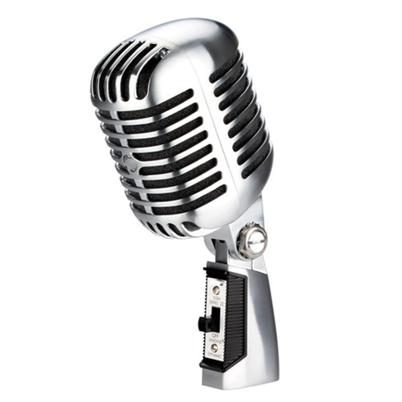 55SH SERIES II Metal Vintage Microphone Simulation Classic Dynamic Vocal Mic Wired Microphone Recording for Karaoke Recording