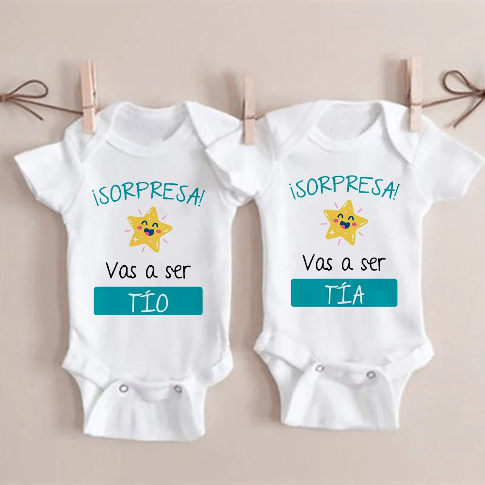 

You're Going To Be An Aunt/Uncle Print Baby Bodysuit Pregnancy Announcement Infant Outfit Romper Baby Reveal Clothes for Family