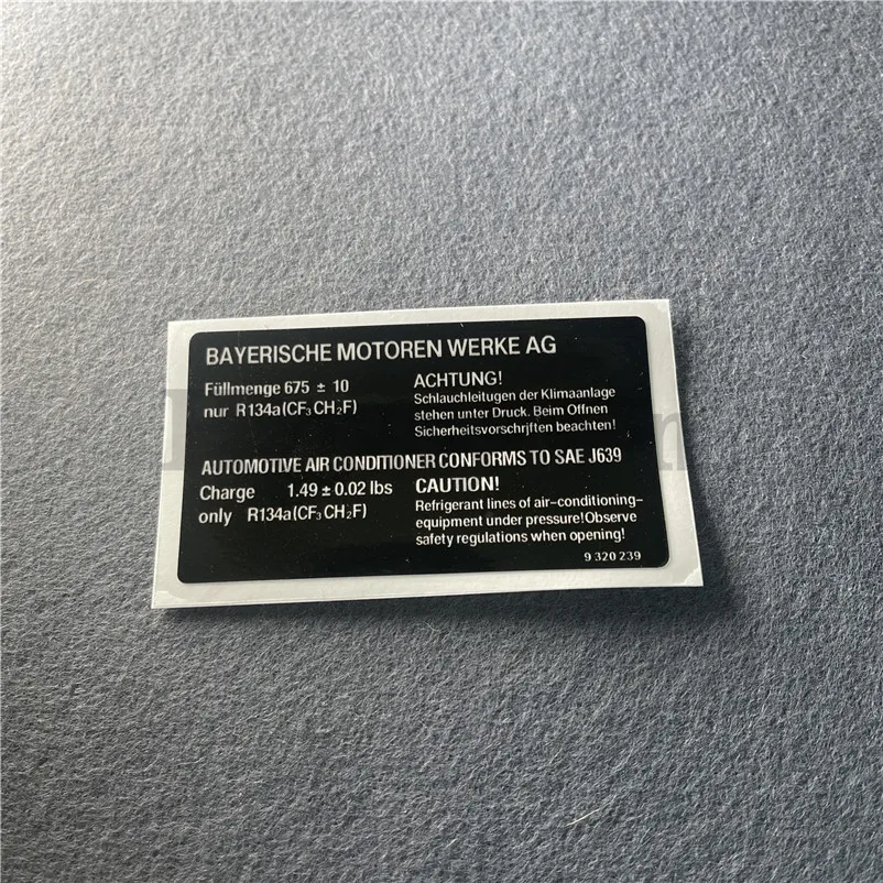 Car Styling Decal for Warning Inflation Pressure Cooling Fans Over Filled Enging Oil High Volatge Daimlerag Automotive Stickers