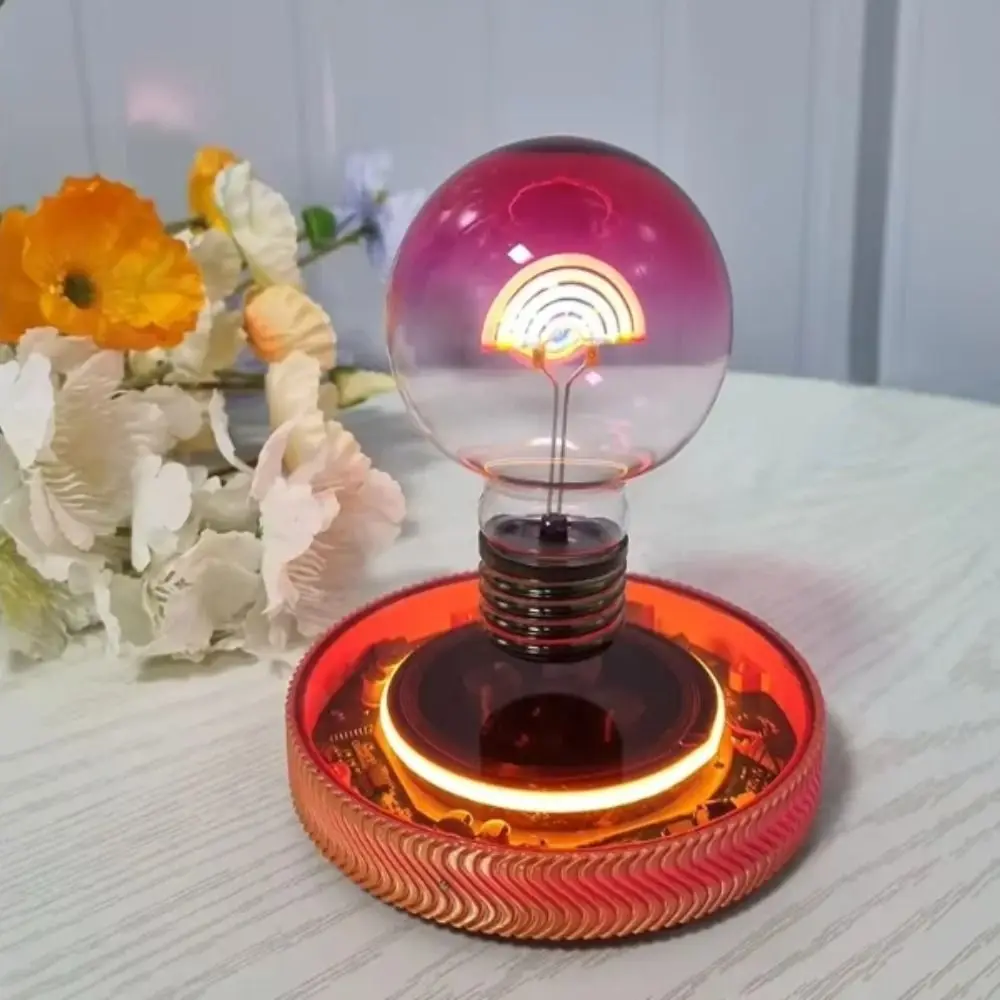 

Black Technology Magnetic Levitation Rainbow Light Bulb Glass Material Romantic Atmosphere Maglev Rainbow LED Night Light
