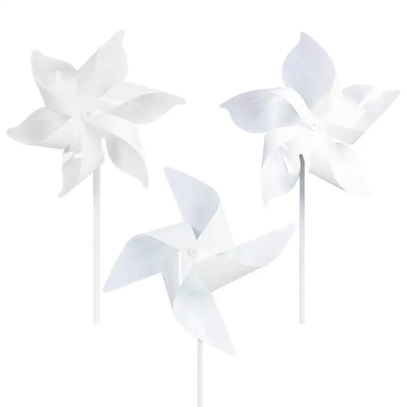 

25pcs Heat Transfer Pinwheel Blank Heat Transfer Handmade White Pinwheels Sublimation Pinwheels Party Favors Arts and Crafts Kit