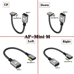 미니 HDMI 호환 수-HDMI 호환 암 HD 비디오 데이터 어댑터 케이블, 카메라 태블릿 DSLR 연결 케이블, 20cm, 4K