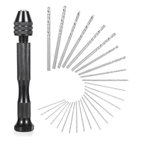 Sturdy 26 PCS Pin Vise Hand Drill Manual Jewelry Set, Micro Drill Bits(0.5Mm-2.5Mm) And Rotary Craft Drill