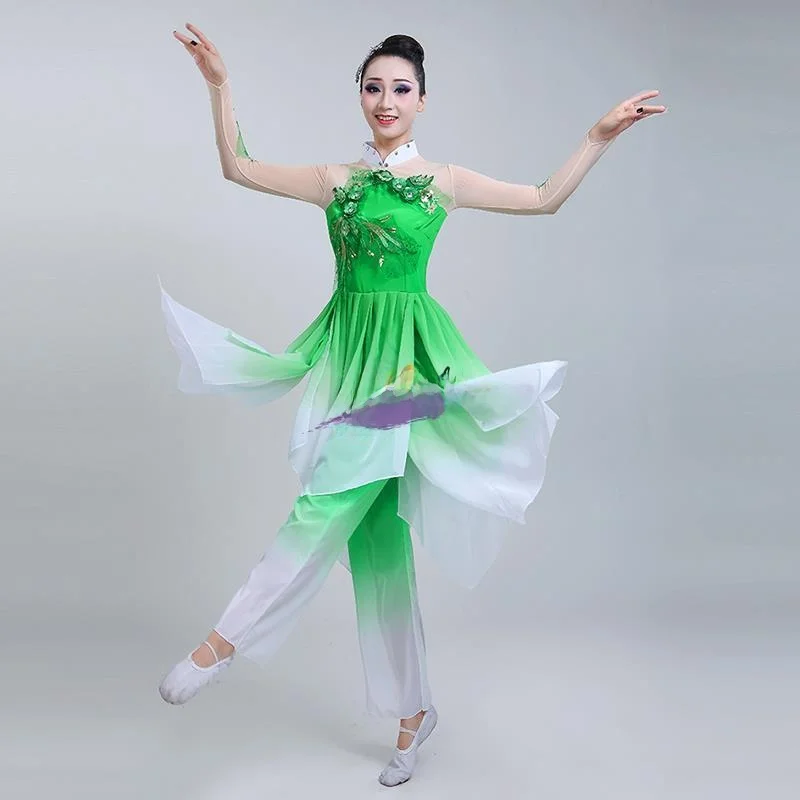 Conjunto de Fsia de Dança Jasmine E para Mulheres, Traje de Performance de Dança Nacional com Leque Incluído, Nova...