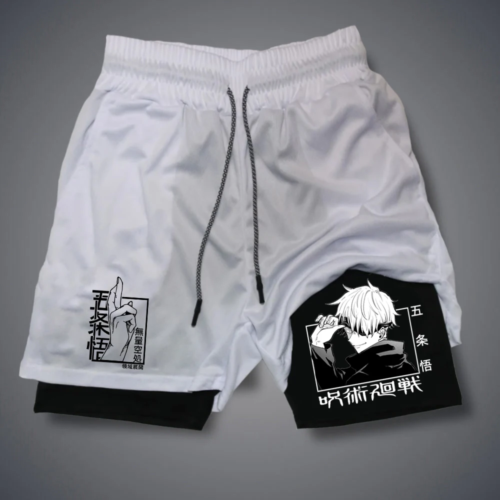 

Мужские спортивные шорты 2 в 1, шорты для выступлений, дышащая быстросохнущая Спортивная одежда для тренировок, летняя одежда