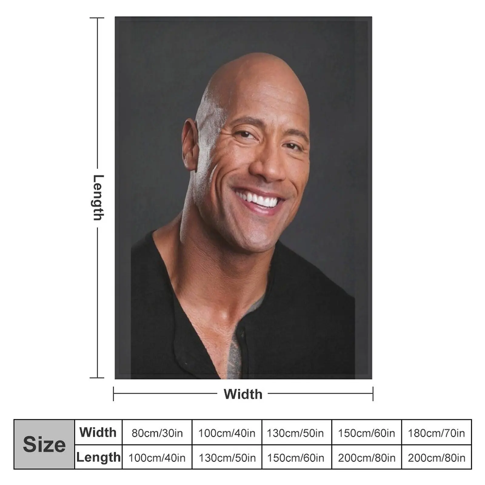 dwayne johnson Throw Blanket Flannel Fabric sofa bed Blanket Sofa