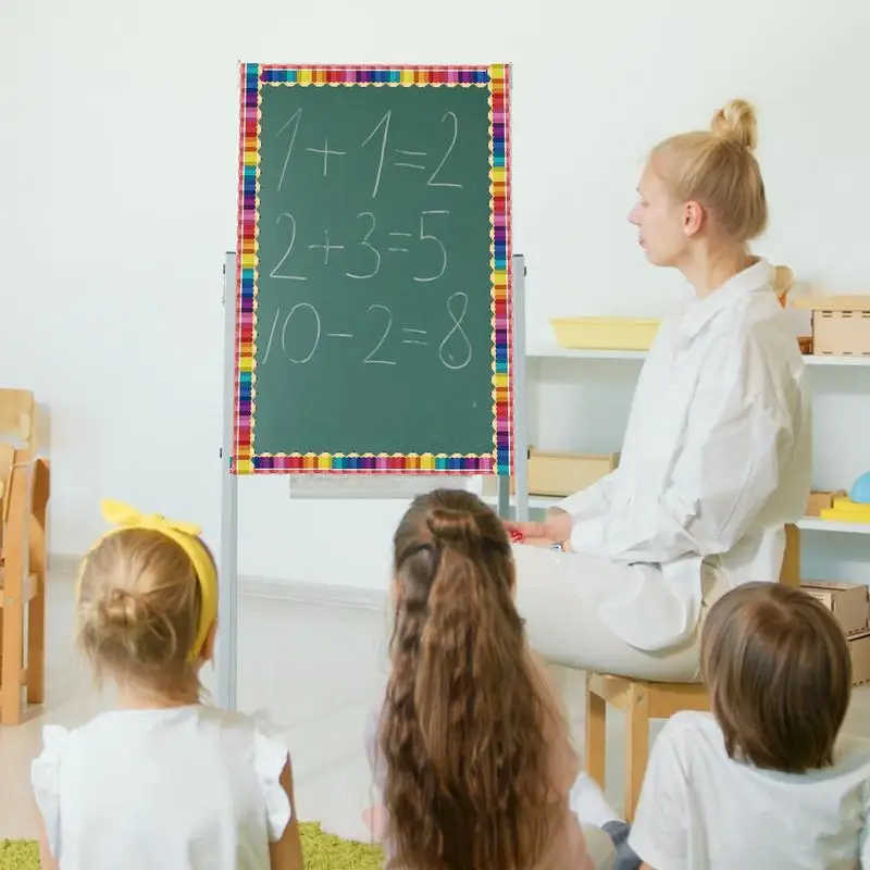 Bunter Bleistiftrand, 65 Fuß Randbesatz, Back-to-School-Dekoration, Papierränder, Bordüre für Back-to-School-Wände, Homeschool