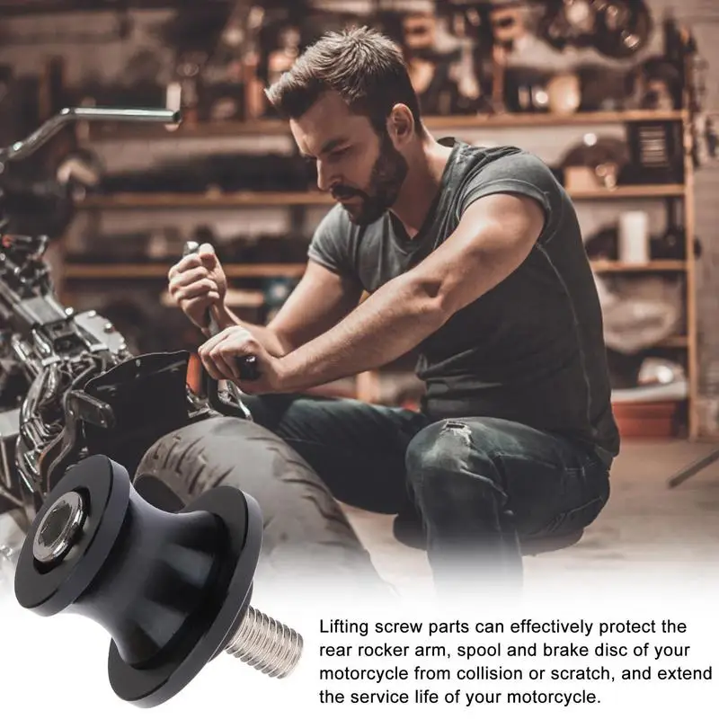 Motorcycle Swing Arm Slider Spools Stand Bobbin Screw M8 Universal Swingarm Spools For Lifting Pin Screw Swing Arm Sliders Spool