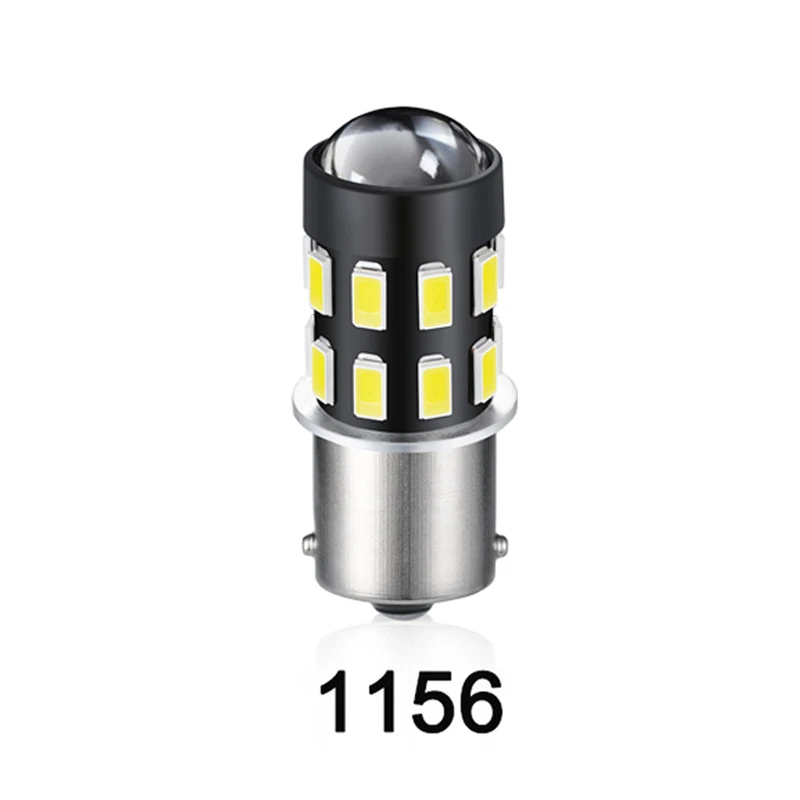 100PCS High Lumen 6000k 1156 Led Bulbs P21W BA15S PY21W BAU15S Error Free For Auto Car Brake Turn Signal Light Lamp CE RO