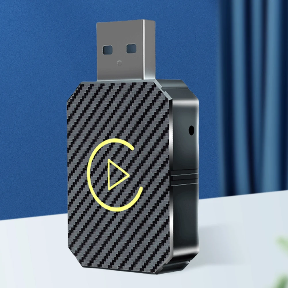 Adapter Bezprzewodowy CarPlay Android Auto WiFi BT5.0 Smart Dongle Plug&Play Mini AI Box do Przewodowego CarPlay/Android Auto, Nowość 2025 ﻿ Samochód