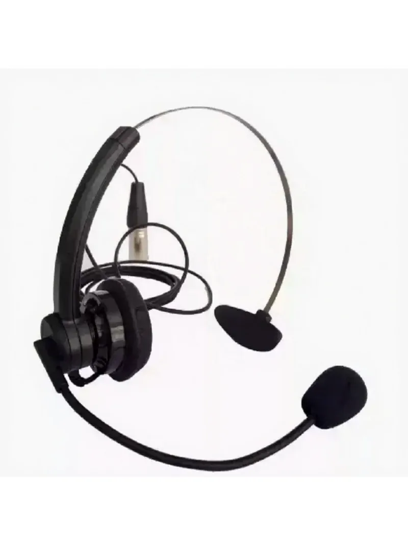 Lightweight Single Ear Headset with Electret Microphone for Clear Calls