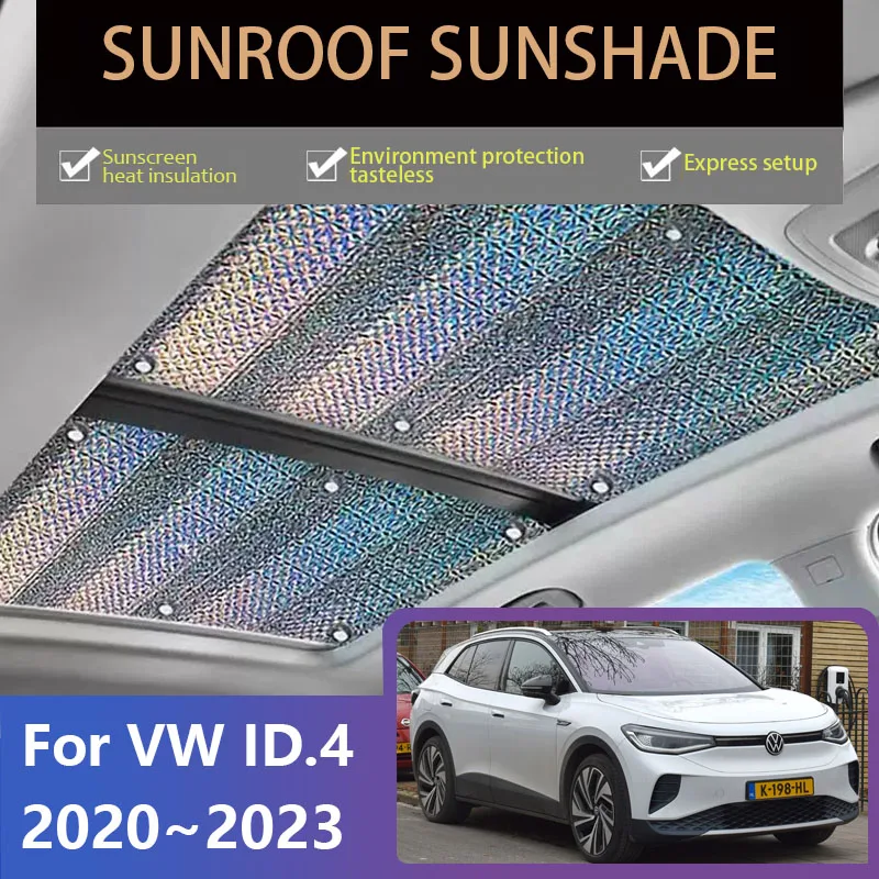 

Sunroof Sunshades For Volkswagen VW ID.4 ID4 Crozz 2020~2023 2022 Skylight Roof Sunscreen Heat Insulation Anti-UV Car Accessorie