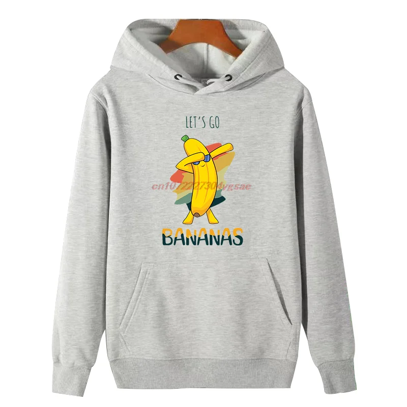 

Забавный банановый мем Let Us Go Banana, толстовки с капюшоном и графическим рисунком, зимняя толстовка с капюшоном, толстый свитер, мужской зимний свитер